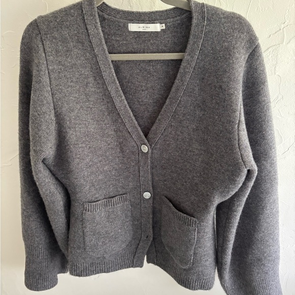 Almia Concept V-neck Cardigan in Grey - Picture 1 of 4